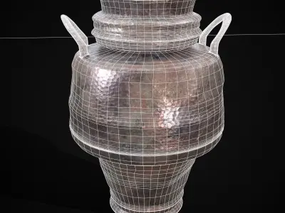 Antique Metal Jug Low-poly 3D model