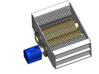 Industrial shredder 3D model