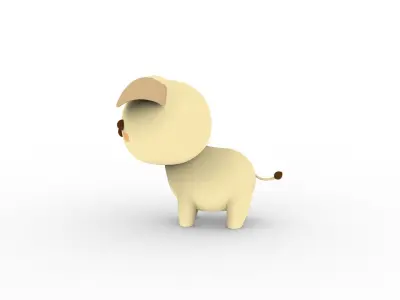 Cartoon Dog v001 character 3D model