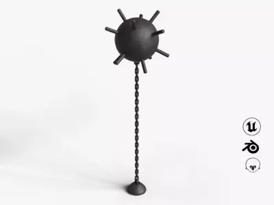 Naval Mine Low-poly 3D model buy