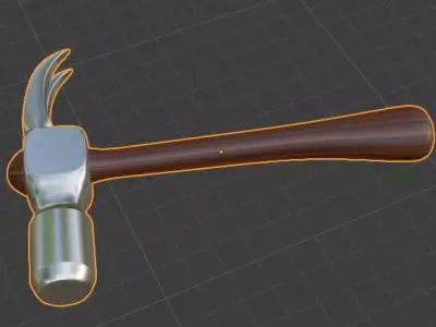 Ball Pein Hammer 3D model