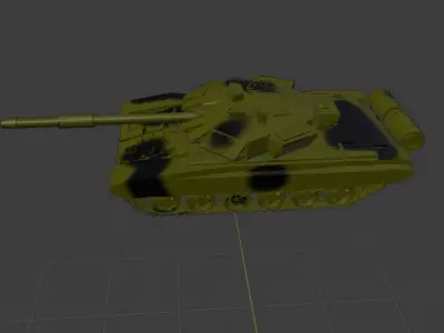 t-90 tank Low-poly 3D model get