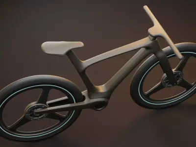 Futuristic Bicycle high-tech look  3D model