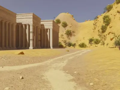 Ancient Coastal Ruins 3D model