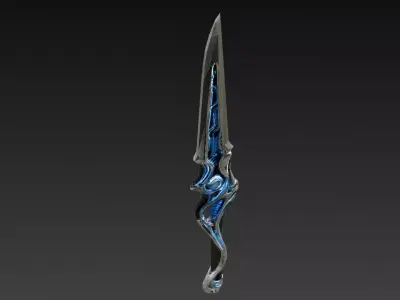 Cartoon Cyber Spear PBR 3D Model Low-poly 3D model