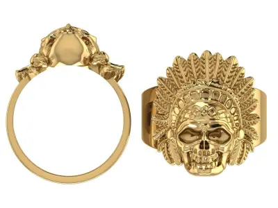 native american ring 3D print model