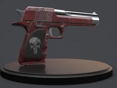 Desert eagle punisher edition 3D model