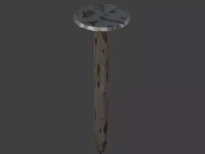 Simple Nail Rusted Free 3D model