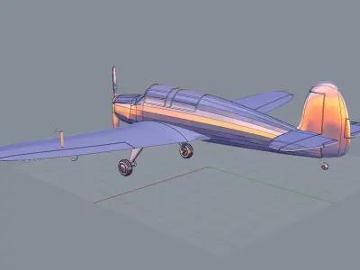 Plane  MSrE  M-24 M25 Nebulo 3D model