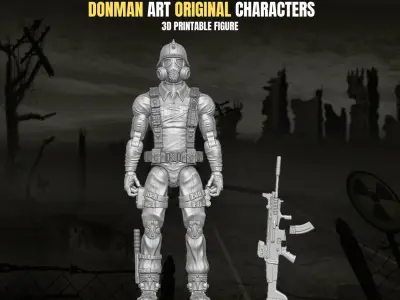Specter Soldier Original 3D printable full action figure 3D print model