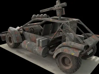 Apocalyptic buggy 3D model