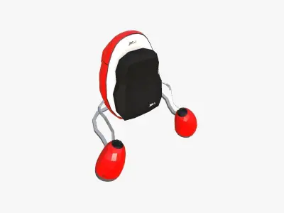 Jetpack Low Poly I02 - SciFi Character Design Low-poly 3D model
