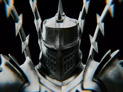 Dark Fantasy Knight Low-poly 3D model
