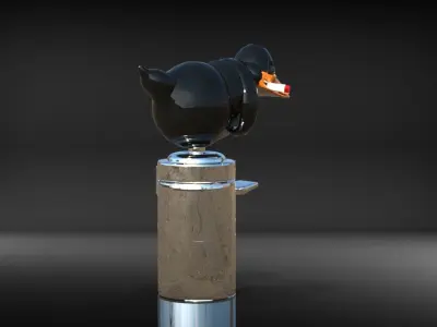 knob for duck transmission lever with a pure high polygons  3D model