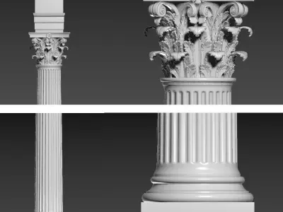 Corinthian Column 3D model