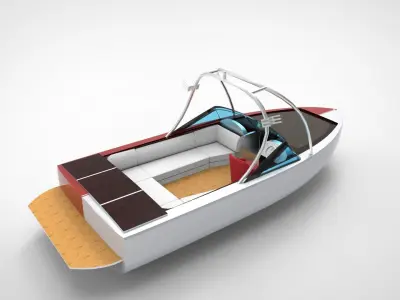 recreational boat 3D model buy