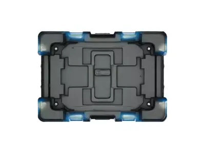 Futuristic Floating Cargo Crate With Glowing Blue Circuitry Low-poly 3D model