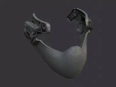 Ballistic face armor mask Low-poly 3D model