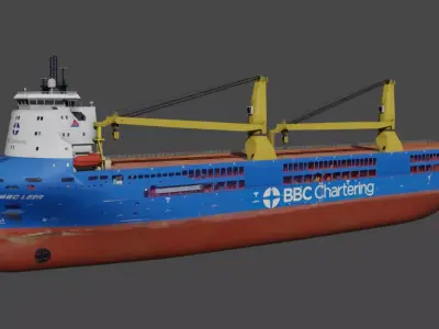 BBC Chartering Multipurpose Heavy Lift Vessel Low-poly 3D model