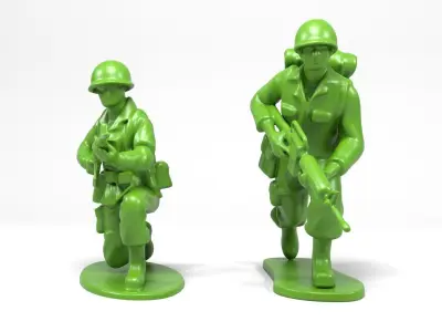 Plastic soldiers figures 3D print model