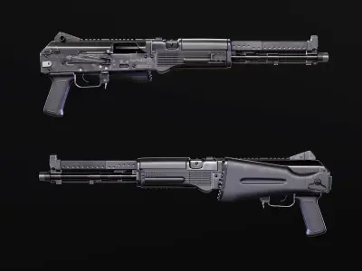 AK-107 ak - rifle Low-poly 3D model