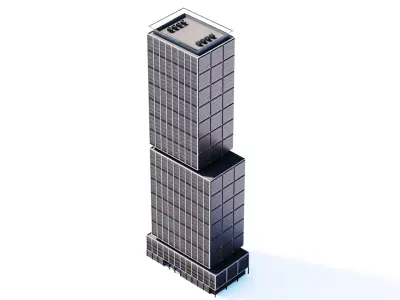50 Hudson Yards Building Low-poly 3D model