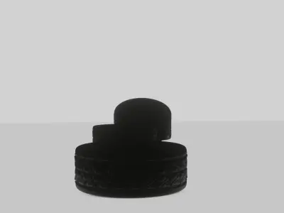 Tire pack and rim 3D Low-poly 3D model