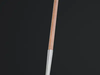 Shovel Low-poly 3D model 4