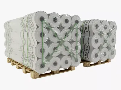 Lumber Wrap Rolls 3D model