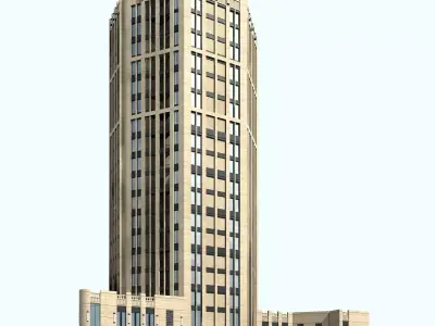 Hotel Building 3D model 35