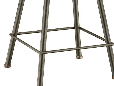 Charlie Industrial Metal Design Stool 3D model