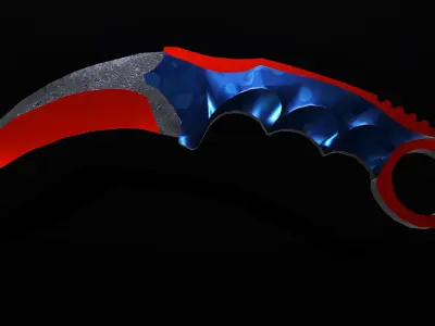 Knife Karambit Low-poly 3D model