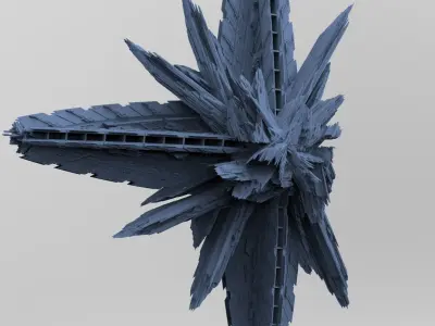 Crystal Alien Ship Monolith   3D model