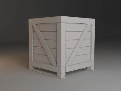 wooden crate Low-poly 3D model from CGTrader