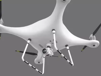 Drone Low-poly 3D model - Low-poly and PBR