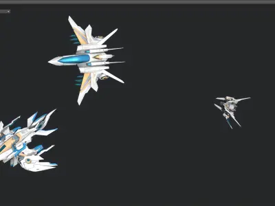 Robot dragon Low-poly 3D model