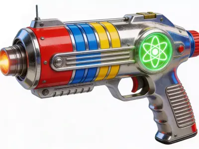 Atomic Fusion Ray Emitter 3D Model Low-poly 3D model