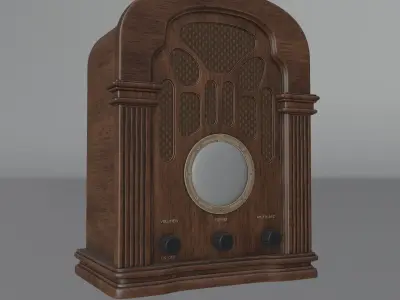 Old asset radio 3D model
