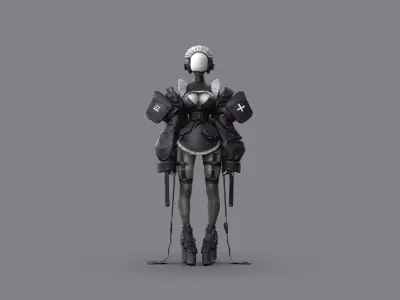 Night City Character Resident 3D model get