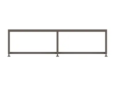 2000x600 Steel Work Table 3D model