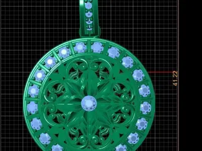 ANTIQUE GOLD LOCKET SET FOR WOMEN 3D PRINTABLE MODEL 3D print model