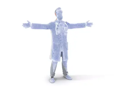Animated Doctor Character model pack Low-poly 3D model