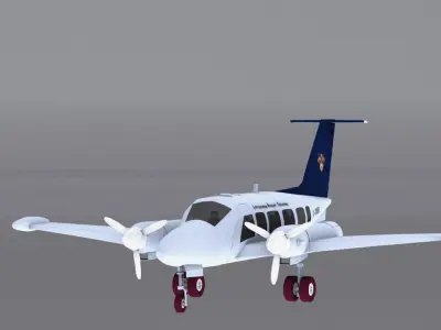 Piper PA-42 Cheyenne  Low-poly 3D model
