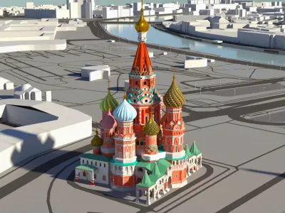 Saint Basils Cathedral - Moscow  Russia 3D model