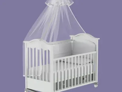 Childis baby Bed set 3d model 3D model
