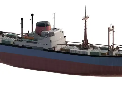 SMALL GERMAN CARGO SHIP 3D model