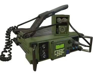 Military Radio unit Low-poly 3D model