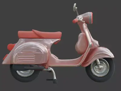 Stylized 3D Valentine   Motorcycle Model Low-poly 3D model