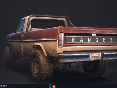 Offroad Vehicle Game Asset Low-poly 3D model
