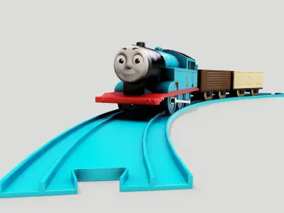 Train Toy Low-poly 3D model purchase